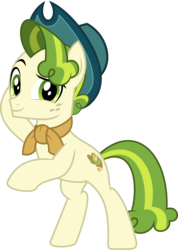 Size: 5587x7854 | Tagged: safe, artist:jhayarr23, pistachio, earth pony, pony, g4, my little pony best gift ever, absurd resolution, cowboy hat, hat, male, neckerchief, raised eyebrow, rearing, simple background, solo, stallion, teenager, transparent background, vector