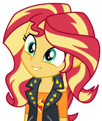 Size: 3232x3832 | Tagged: safe, artist:keronianniroro, sunset shimmer, equestria girls, equestria girls series, g4, awww, clothes, cute, female, high res, shimmerbetes, simple background, smiling, solo, transparent background, vector, when she smiles