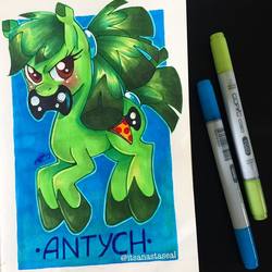 Size: 1080x1080 | Tagged: safe, artist:antych, oc, oc only, pony, solo, traditional art