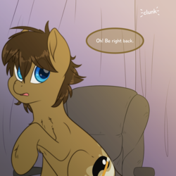 Size: 2000x2000 | Tagged: safe, artist:fluffyxai, oc, oc only, oc:spirit wind, pony, tumblr:ask spirit wind, ask, chair, high res, speech bubble, tumblr