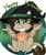 Size: 1752x2096 | Tagged: safe, artist:zakkuro, oc, oc:rune, pegasus, pony, blushing, clothes, costume, embarrassed, female, green eyes, halloween, halloween costume, hat, holiday, mare, sitting, solo, unsure, witch hat
