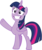 Size: 8249x9856 | Tagged: safe, artist:famousmari5, twilight sparkle, alicorn, pony, g4, my little pony best gift ever, absurd resolution, female, mare, raised hoof, simple background, smiling, solo, transparent background, twilight sparkle (alicorn), underhoof, vector