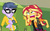 Size: 1533x939 | Tagged: safe, screencap, micro chips, sunset shimmer, equestria girls, equestria girls specials, g4, my little pony equestria girls: better together, my little pony equestria girls: forgotten friendship, angry, female, geode of empathy, glasses, magical geodes, male