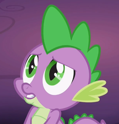 Size: 392x406 | Tagged: safe, screencap, spike, dragon, father knows beast, g4, cropped, cute, male, sad, solo, spikabetes, winged spike, wings