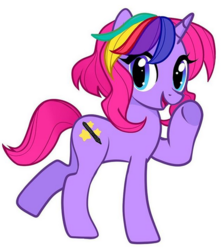 Size: 526x596 | Tagged: safe, artist:techycutie, oc, oc only, oc:techy twinkle, pony, unicorn, looking at you, solo, waving