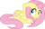 Size: 4710x3000 | Tagged: safe, artist:cloudy glow, fluttershy, pegasus, pony, for whom the sweetie belle toils, g4, cute, female, folded wings, looking sideways, mare, prone, shyabetes, simple background, solo, transparent background, vector, wings