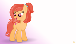 Size: 1024x599 | Tagged: safe, artist:potato22, oc, oc only, oc:starie olivion, pony, blushing, gradient background, looking away, simple background, solo