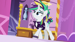 Size: 1280x720 | Tagged: safe, screencap, rarity, pony, g4, it isn't the mane thing about you, alternate hairstyle, carousel boutique, female, mare, punk, raripunk, solo