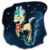 Size: 2000x2021 | Tagged: safe, artist:chopsticks, alice the reindeer, deer, reindeer, best gift ever, g4, bell, bow, chest fluff, deer magic, eyes closed, female, flying, high res, hoof fluff, magic, night, open mouth, prancing, smiling, solo, telekinesis
