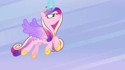 Size: 1610x908 | Tagged: safe, screencap, princess cadance, alicorn, pony, g4, my little pony best gift ever, angry, colored wings, female, gradient wings, hoof shoes, magic, magic aura, mare, solo