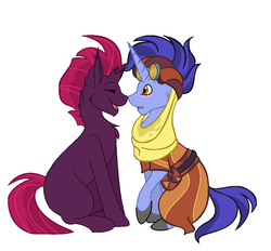Size: 937x869 | Tagged: safe, artist:neighsay, hoo'far, tempest shadow, g4, my little pony: the movie, road to friendship, crack shipping, female, male, shipping, straight, temp'far