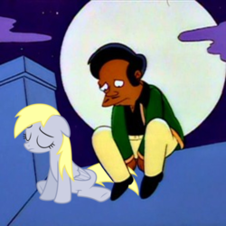 Size: 500x500 | Tagged: safe, derpy hooves, g4, apu nahasapeemapetilon, derpygate, male, politics in the comments, the simpsons