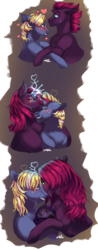 Size: 776x1983 | Tagged: safe, artist:malinraf1615, fizzlepop berrytwist, star tracker, tempest shadow, oc, pony, g4, crack shipping, female, larger female, male, offspring, parent:star tracker, parent:tempest shadow, parents:tempesttracker, shipping, simple background, size difference, straight, tempesttracker, transparent background