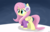 Size: 5100x3300 | Tagged: safe, artist:taurson, fluttershy, pegasus, pony, g4, my little pony best gift ever, my little pony: friendship is magic, clothes, cute, earmuffs, female, fluttershy's purple sweater, folded wings, mare, shyabetes, smiling, snow, solo, standing, sweater, sweatershy, three quarter view, wings, winter, winter outfit