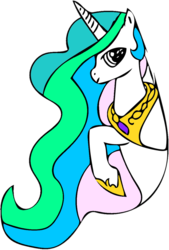 Size: 2168x3200 | Tagged: safe, artist:knittedstable, princess celestia, pony, g4, colored, female, flat colors, high res, mare, raised hoof, simple background, solo, transparent background