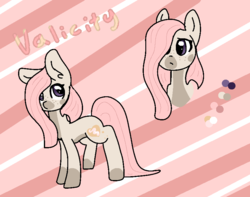 Size: 843x663 | Tagged: safe, artist:nootaz, oc, oc only, oc:valicity, earth pony, pony, abstract background, coat markings, freckles, reference sheet, socks (coat markings), solo