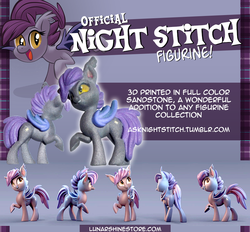 Size: 863x800 | Tagged: safe, oc, oc:night stitch, bat pony, pony, advertisement, bat pony oc