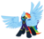 Size: 3779x3332 | Tagged: dead source, safe, artist:pointdelta, rainbow dash, pegasus, pony, g4, clothes, costume, female, high res, nightmare night, shadowbolt dash, shadowbolts costume, simple background, smiling, solo, spread wings, transparent background, wings