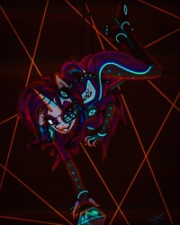 Size: 1935x2418 | Tagged: safe, rarity, unicorn, anthro, g4, agent 47, catsuit, glowing, messy mane, spy