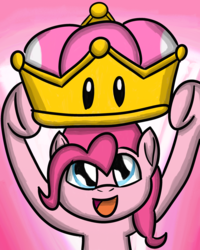 Size: 2400x3000 | Tagged: safe, artist:saburodaimando, pinkie pie, g4, daimando is going to hell, high res, meme, new super mario bros., new super mario bros. u, pure unfiltered evil, super crown, this will end in tears, this will not end well, toadette, xk-class end-of-the-world scenario