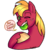 Size: 1000x1000 | Tagged: safe, artist:rhythmcrown, big macintosh, earth pony, pony, g4, apple, buy some apples, food, male, mouth hold, one eye closed, signature, simple background, solo, speech bubble, transparent background, wink