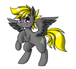 Size: 1320x1204 | Tagged: safe, artist:pencil bolt, oc, oc only, oc:pencil bolt, pegasus, pony, looking at you, male, smiling, standing