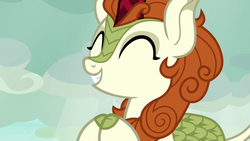 Size: 1280x720 | Tagged: safe, screencap, autumn blaze, kirin, g4, sounds of silence, awwtumn blaze, cute, female, happy, smiling, solo