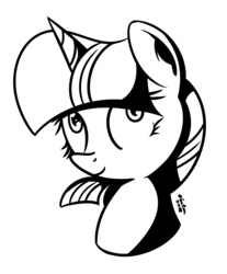 Size: 942x1136 | Tagged: safe, artist:vaetan, twilight sparkle, pony, g4, black and white, female, grayscale, monochrome, simple background, solo, transparent background