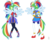 Size: 1600x1278 | Tagged: safe, artist:ilaria122, part of a set, rainbow dash, equestria girls, equestria girls specials, g4, my little pony equestria girls: better together, my little pony equestria girls: forgotten friendship, my little pony equestria girls: rollercoaster of friendship, alternate hairstyle, alternate universe, boots, clothes, dress, duality, element of loyalty, geode of super speed, guardian, guardians of harmony, high heel boots, high heels, jewelry, leggings, magical geodes, ponied up, ponytail, shoes, simple background, sneakers, super ponied up, tiara, transparent background, vector