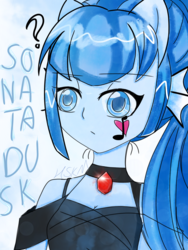 Size: 1536x2048 | Tagged: safe, artist:hisakimi, sonata dusk, equestria girls, g4, female, ponied up, pony ears, solo