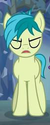 Size: 251x624 | Tagged: safe, screencap, sandbar, earth pony, pony, g4, what lies beneath, cropped, eyes closed, male, solo