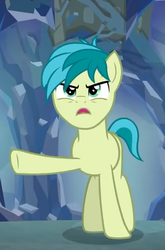 Size: 402x608 | Tagged: safe, screencap, sandbar, earth pony, pony, g4, what lies beneath, angry, cropped, male, solo