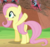 Size: 397x373 | Tagged: safe, screencap, fluttershy, pegasus, pony, g4, my little pony: friendship is magic, sounds of silence, butt, cropped, female, mare, plot, raised hoof, solo