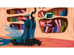Size: 2048x1536 | Tagged: safe, queen chrysalis, g4, dream, golden oaks library, hightane, sleeping, tane us