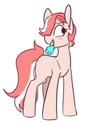 Size: 271x395 | Tagged: safe, artist:redxbacon, oc, oc only, oc:coral, earth pony, pony, female, grin, mare, simple background, smiling, solo, white background