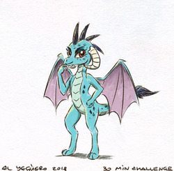 Size: 1066x1043 | Tagged: safe, artist:el-yeguero, princess ember, dragon, g4, 30 minute art challenge, dragoness, female, simple background, solo, white background, wings