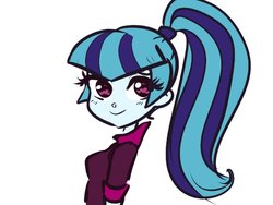 Size: 640x480 | Tagged: safe, artist:rileyav, sonata dusk, equestria girls, g4, my little pony equestria girls: rainbow rocks, cute, female, looking at you, ponytail, simple background, smiling, solo, sonatabetes, white background