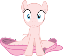 Size: 3519x3111 | Tagged: safe, artist:felix-kot, artist:hourglass-vectors, edit, editor:slayerbvc, vector edit, pinkie pie, earth pony, pony, bald, clothes, costume, female, furless, furless edit, leaning forward, looking at you, mare, nude edit, nudity, pinkie pie suit, pony costume, ponysuit, shaved, shaved tail, simple background, solo, staring into your soul, transparent background, undressing, unzipped, vector, zipper