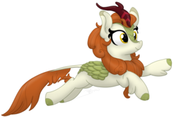 Size: 1757x1190 | Tagged: safe, artist:soctavia, autumn blaze, kirin, g4, sounds of silence, cute, female, happy, jumping, simple background, solo, transparent background