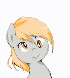 Size: 1000x1106 | Tagged: safe, artist:papibabidi, derpy hooves, pony, g4, animated, bust, cute, female, gif, portrait, simple background, solo, white background