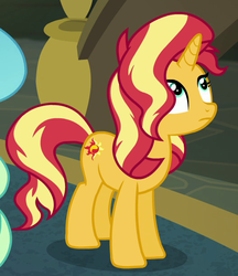 Size: 527x611 | Tagged: safe, screencap, sunset shimmer, pony, unicorn, equestria girls, equestria girls specials, g4, my little pony equestria girls: better together, my little pony equestria girls: forgotten friendship, cropped, cutie mark, female, mare, solo focus