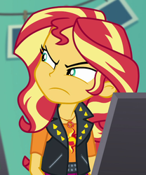 Size: 730x878 | Tagged: safe, screencap, sunset shimmer, equestria girls, equestria girls series, forgotten friendship, g4, cropped, sunset shimmer is not amused, unamused