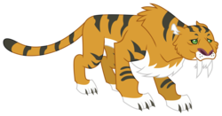 Size: 8262x4340 | Tagged: safe, artist:dragonchaser123, chimera sisters, big cat, cat, chimera, saber-toothed cat, saber-toothed tiger, tiger, g4, school raze, absurd resolution, ambiguous gender, animal, simple background, solo, transparent background, vector