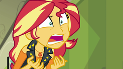 Size: 1920x1080 | Tagged: safe, screencap, sunset shimmer, equestria girls, equestria girls series, forgotten friendship, angry, female, furious, geode of empathy, magical geodes, shrunken pupils, solo, yelling