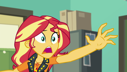 Size: 1920x1080 | Tagged: safe, screencap, sunset shimmer, equestria girls, equestria girls series, forgotten friendship, g4, female, geode of empathy, magical geodes, solo