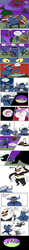 Size: 2258x19221 | Tagged: safe, artist:helsaabi, iron will, princess cadance, princess flurry heart, twilight sparkle, alicorn, bugbear, goat, pony, g4, once upon a zeppelin, absurd resolution, baby, binoculars, comic, diaper, messy diaper, parachute, twilight sparkle (alicorn)