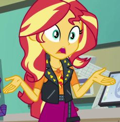 Size: 1065x1078 | Tagged: safe, screencap, sunset shimmer, equestria girls, equestria girls specials, g4, my little pony equestria girls: better together, my little pony equestria girls: forgotten friendship, cropped, female, geode of empathy, magical geodes