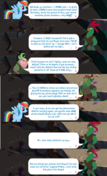Size: 1280x2104 | Tagged: safe, gameloft, boyle, lix spittle, mullet (g4), rainbow dash, parrot pirates, g4, my little pony: the movie, dialogue, pirate
