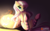 Size: 3888x2423 | Tagged: safe, artist:airiniblock, part of a set, fluttershy, pegasus, pony, rcf community, g4, clothes, cute, featureless crotch, female, halloween, high res, holiday, jack-o-lantern, looking at you, mare, patreon, patreon logo, pumpkin, shyabetes, socks, solo, striped socks