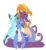 Size: 3085x3345 | Tagged: safe, artist:cyanreef, sonata dusk, steven magnet, oc, hybrid, sea serpent, siren, g4, crack shipping, family, female, high res, interspecies offspring, male, offspring, parent:sonata dusk, parent:steven magnet, shipping, simple background, sonamagnet, straight, transparent background, trio